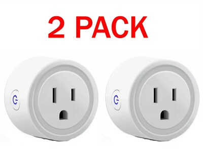 Tenswall Smart Plug 2 Pack Wi-Fi Enabled Mini Smart Socket for Alexa Google Home