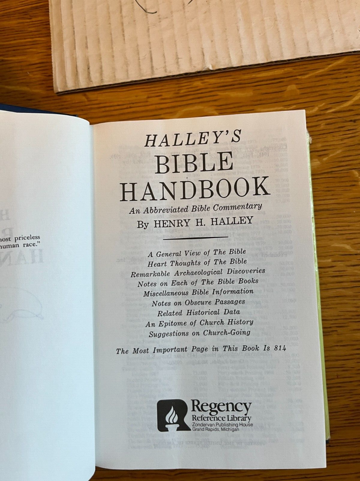 Halley's Bible Handbook by Henry H. Halley (1965, Hardcover, 24th