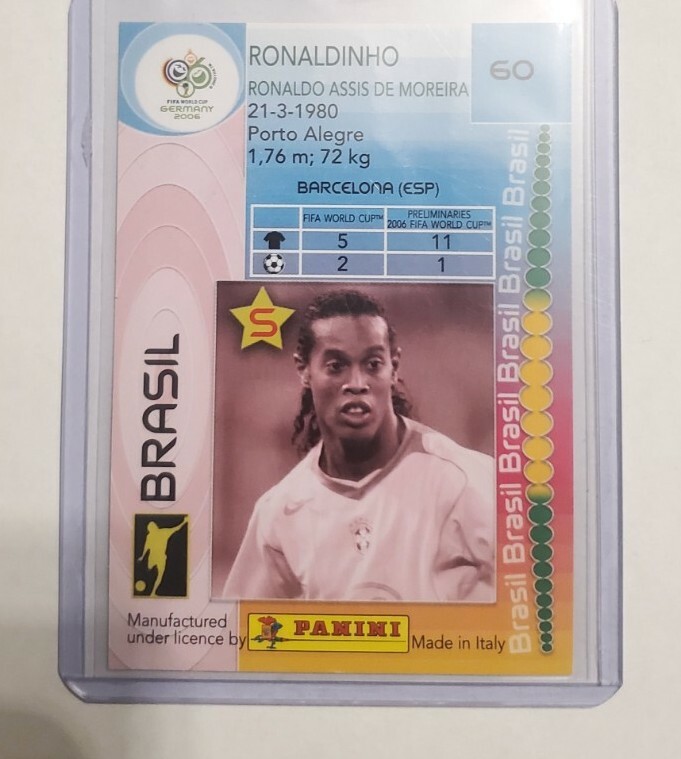 ロナウジーニョ　panini 2006ワールドカップ 2006 Panini Goaaal! #106 Ronaldinho Signed World Cup Card