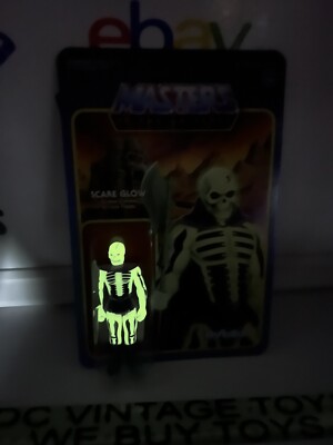 ReAction Scare Glow Skeleton Action Figure 3.75  Super 7 Unpunched  