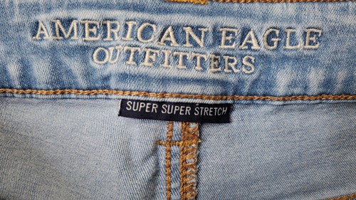 American Eagle Super Super Stretch Womens Size 8 Hi Rise Shortie Jean Shorts - Picture 8 of 10