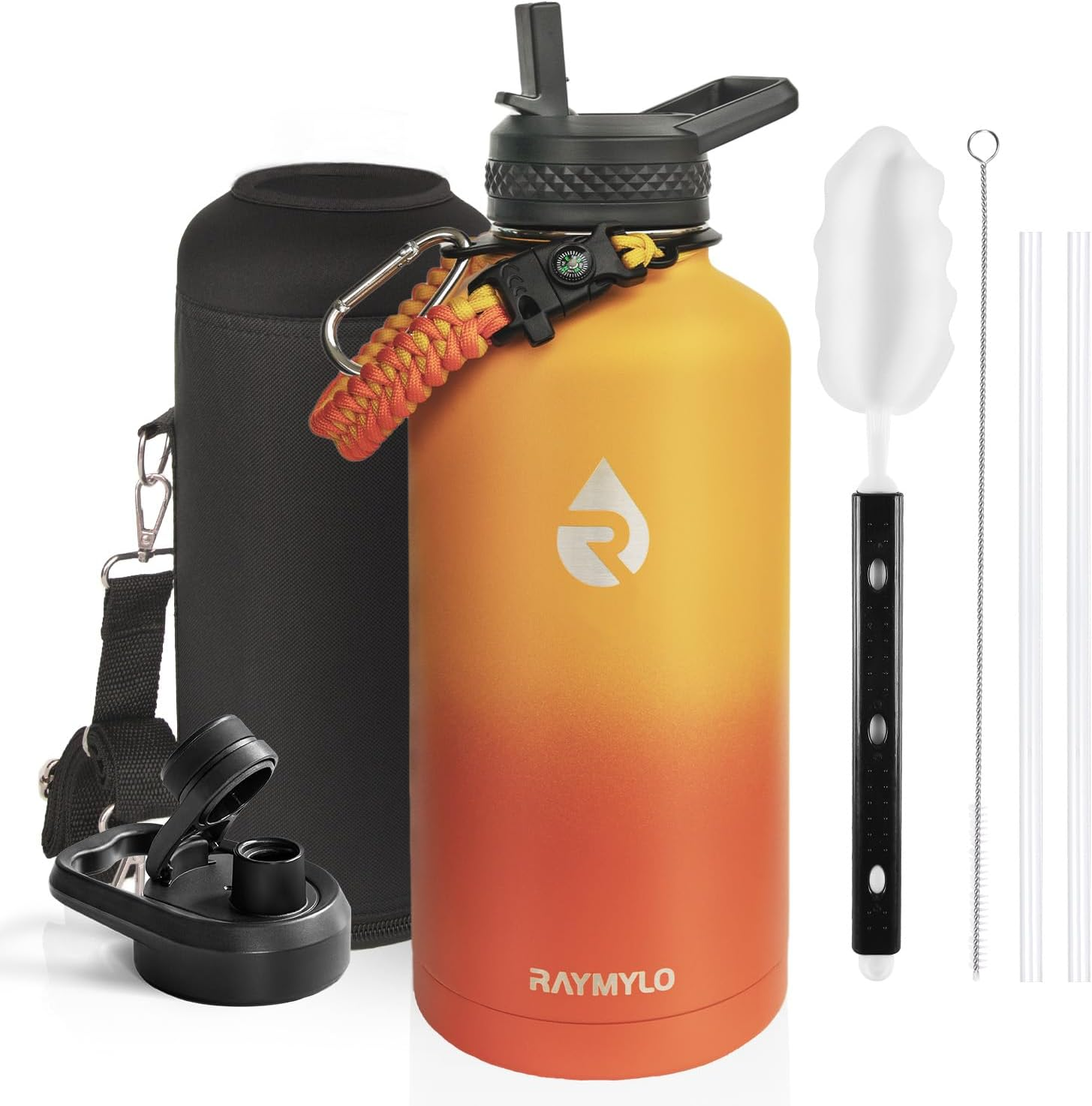 Insulated Water Bottle 87 Oz, Triple Wall Vacuum Stainless Steel (Cold for 48 Hr