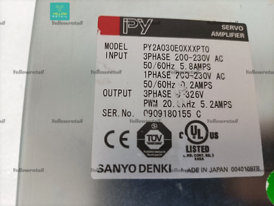 PY2A030E0XXXPT0 SANYO DENKI SERVO AMPLIFIER PY2A030E | eBay