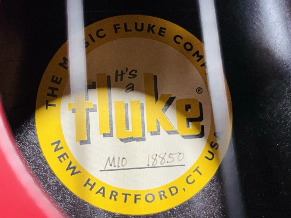 Magic Fluke Company "It's A Fluke" Red FLUKE UKULELE UKE  M10 18850 w/ Case - Image 4 of 4