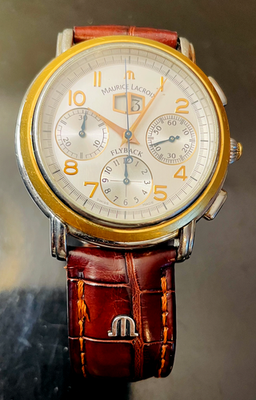 Maurice Lacroix,Big Date 18k Gold & Steel Flyback Chronograph