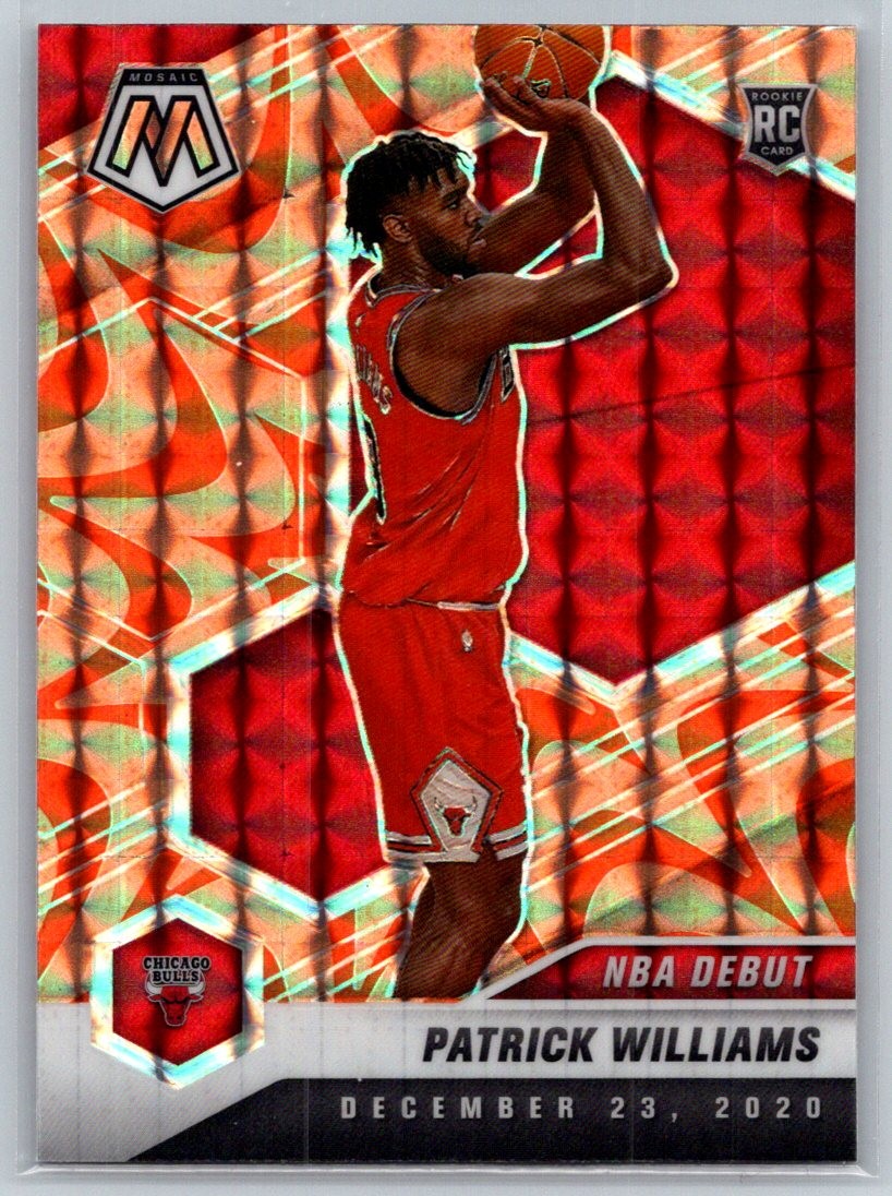 2020-21 Panini Mosaic #267 Patrick Williams Mosaic Reactive Orange