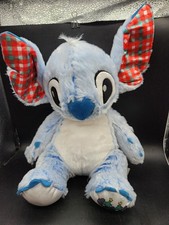 Build-A-Bear Stitch Plush Toy Happy Stitchmas Blue Red Plaid Ears Disney