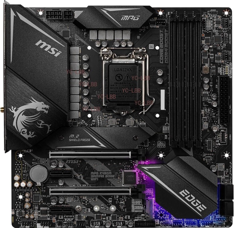 MSI MPG Z490M GAMING EDGE WIFI LGA 1200 Intel Z490 Micro ATX Intel Motherboard