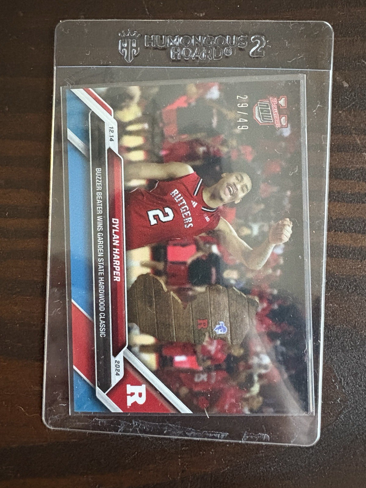 2024-25 Bowman U Now Topps #30 Dylan Harper Blue Parallel Card /49 Rutgers Spurs