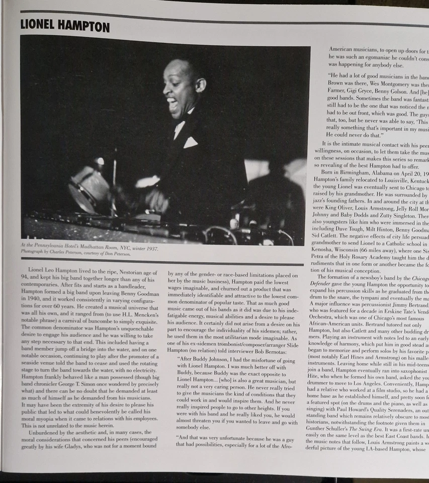 The complete Lionel Hampton Victor Sessions 1937-1941 Mosaic MD5-238 - Bild 4 von 4