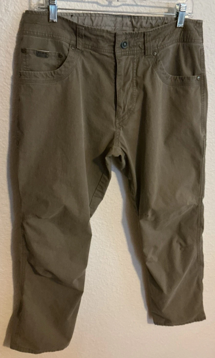 KUHL Revolvr Hiking/Rebel Pants Stretch 32x30 Mens Beige Vintage Patina Outdoors