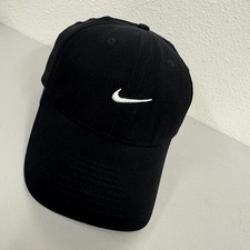Nike Dri-Fit Club Cap Black Embroidered Swoosh Men's M L Baseball Hat