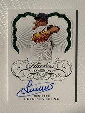 Luis Severino 2020 Panini Flawless Premium Ink Auto Emerald 1/5 Yankees A's