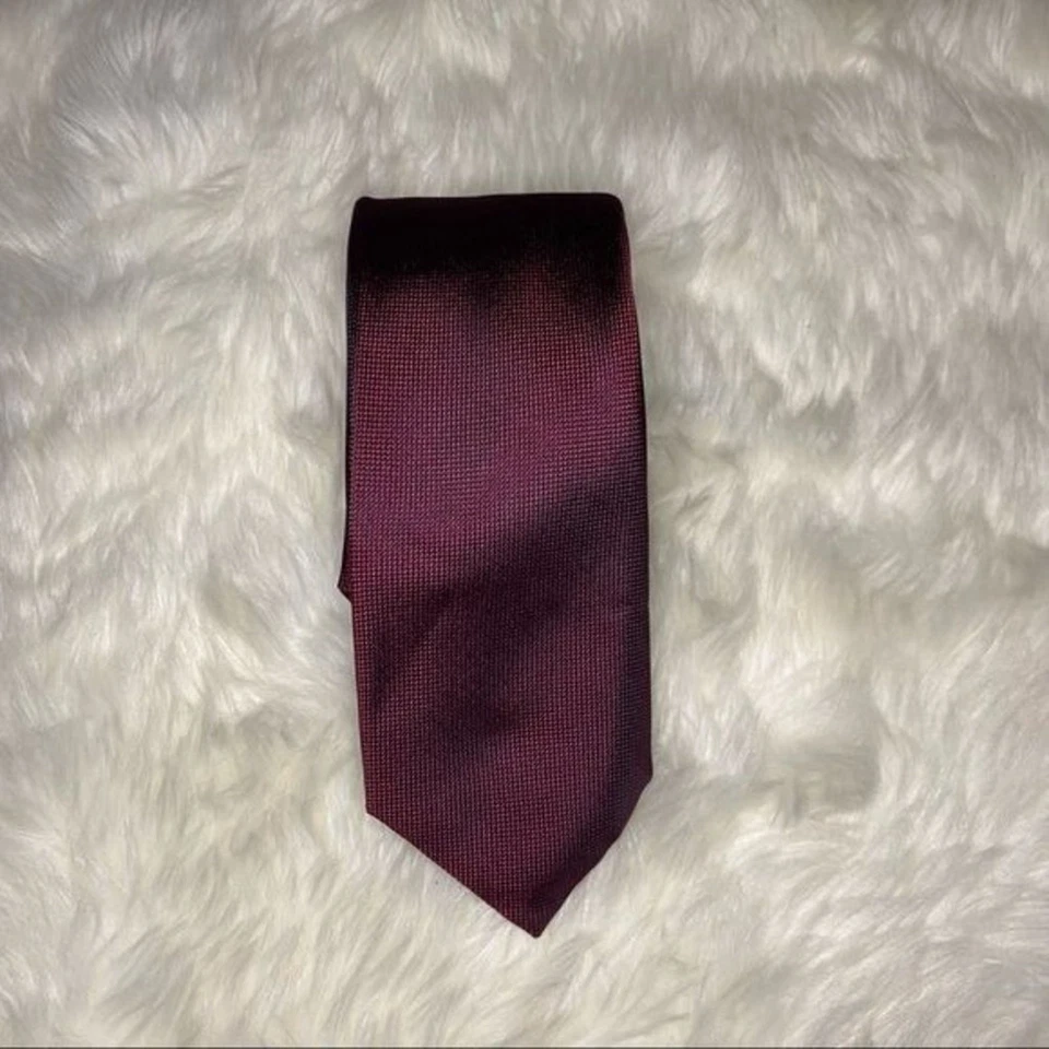 Ben Sherman Silk Solid Slim Wine Neck Tie NWT - Image 4 of 4