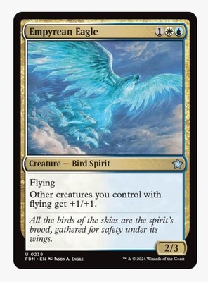 Empyrean Eagle | MTG FDN Foundations | Azorius Bird Spirit Flying Lord | NEW NM