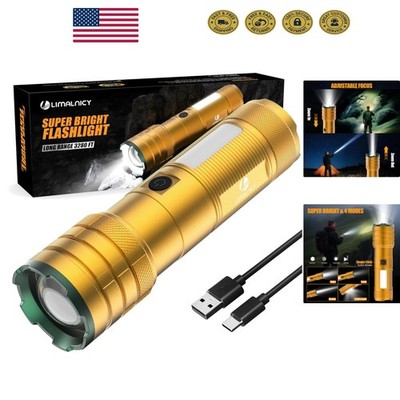 Powerful 4 Mode LED Flashlight with 6000mAh Battery & USB C Charging Capability