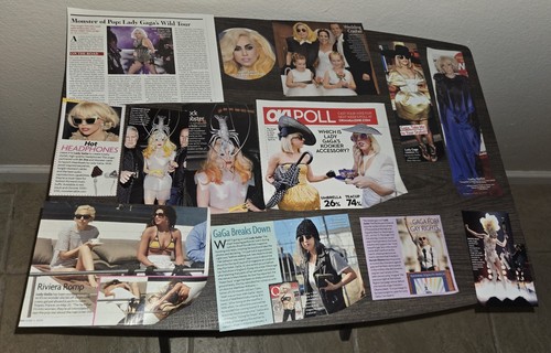 Lady Gaga Magazine Lot US Weekly W/ Posters Rolling Stone Vanity Fair &Clippings - Picture 6 of 7