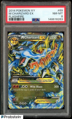 2014 Pokemon XY Flashfire #69 M Charizard EX PSA 8 NM-MT