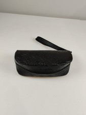 Ladies Black Oakley Logo Sunglass Faux Leather Soft Zipper Case Excellent
