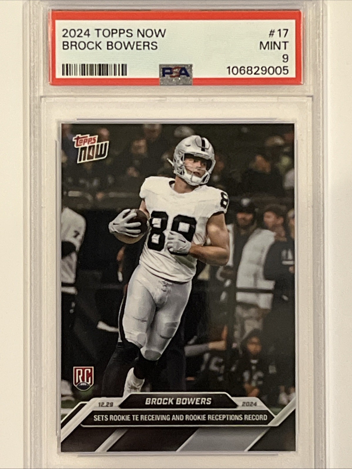 2024 TOPPS NOW #17 BROCK BOWERS PSA 9