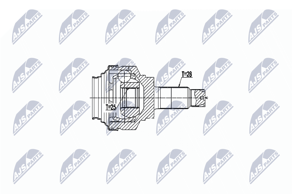 NPZ-BM-017 NTY Joint Kit, drive shaft for BMW - Image 3