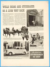 1937 Wells Fargo Movie Joel McCrea Frances Dee Bob Burns 1938 Studebaker Ad