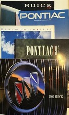 Lot de 5 brochures voitures GM 1990 et 1992 vintage - concessionnaire Buick Pontiac Oldsmobile