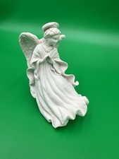 Bisque Angel with Halo Taper Candle Holder Made in USA