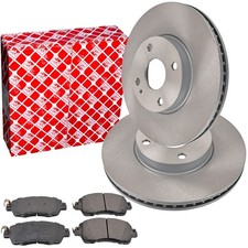 FEBI Bremsscheiben 258mm Bremsbeläge Vorne für MAZDA 2 DL
