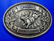 Cavender's Since Since 1965 Rodeo Bull Rider Vintage Belt Buckle for 1.25" Belt
