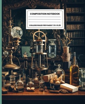 Composition Notebook College Ruled: Vintage Aesthetic Science Lab Tools Illustra