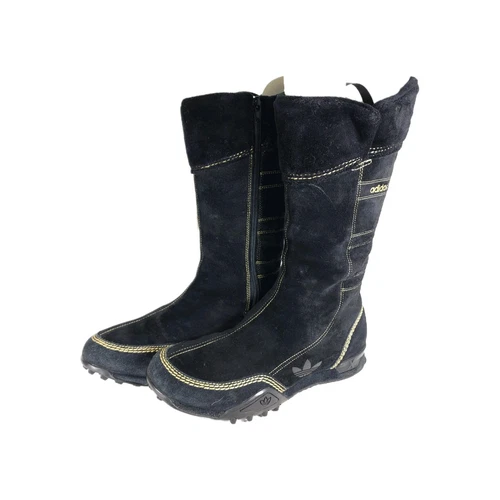 Stivali invernali Adidas donna Torsion US7 5 neri scamosciati full zip foderati in pelliccia sintetica