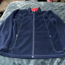 LL Bean Fleece Full Zip Boys XL 18 Blue Outdoor