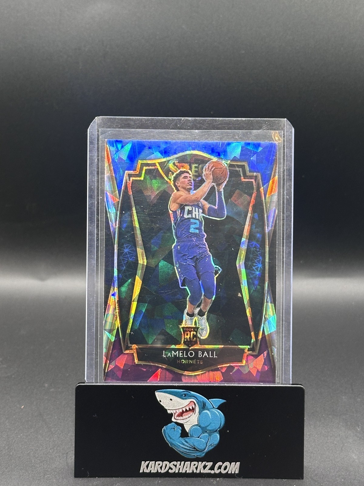 2020-21 Panini Select Blue White Purple Ice Prizm #183 LaMelo Ball RC Rookie