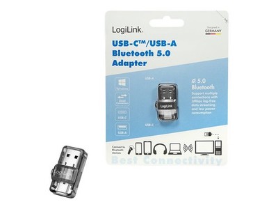 LOGILINK Bluetooth 5.0 Adapter, USB 3.2, USB-A und USB-C