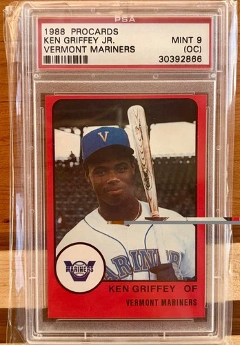 1988 ProCards Ken Griffey Jr. RC Rookie Double A- Vermont Mariners PSA 9 (OC)