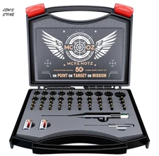 Laser Bore Sighter Kit Green/Red w/ 50 Adapters .17 Cal to 12GA Universal Sight