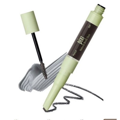 Pixi by Petra Natural Brow Duo 2-in-1 Pencil and Gel Soft Black New in Box