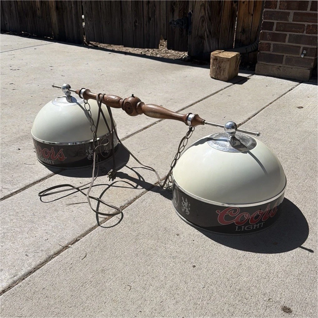 Hanging Pool Table Light In Collectible Coors Signs & Tins for