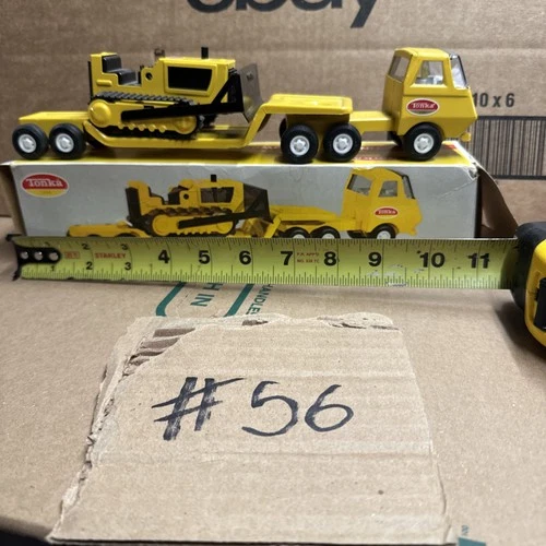 Vintage Tonka No. 695 Lowboy and Dozer, With Box