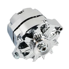 For GM SBC BBC Chevy 327 350 396 427 454 Chrome 120 AMP 1 or 3 Wire Alternator