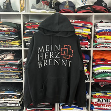 VINTAGE 2000  s RAMMSTEIN MEIN HERZ BRENNT BIG LOGO HOODIE