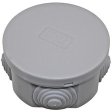 20 x  ELECTRICAL  OUTDOOR WATERPROOF JUNCTION BOX IP44 ENCLOSURE ROUND 80X40