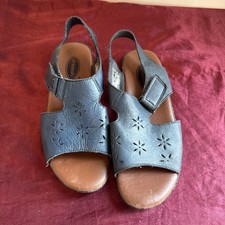 Dr Scholls Womens Vintage Comfort Strap Sandals Navy Blue Size 7M