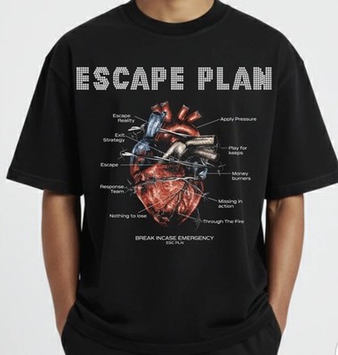 ESCAPE PLAN  Emergency Tee    SOLD OUT / $160 Retail  XXL  