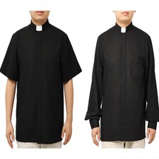 Mens Clergy Shirt Catholic Minister Shirt Priest Shirt Pastor Shirt Pastor Shirt