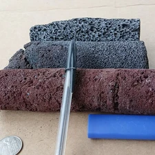 3 Volcanic Lava Rock Teaching Hand Specimens Crystals Minerals Igneous Stone 