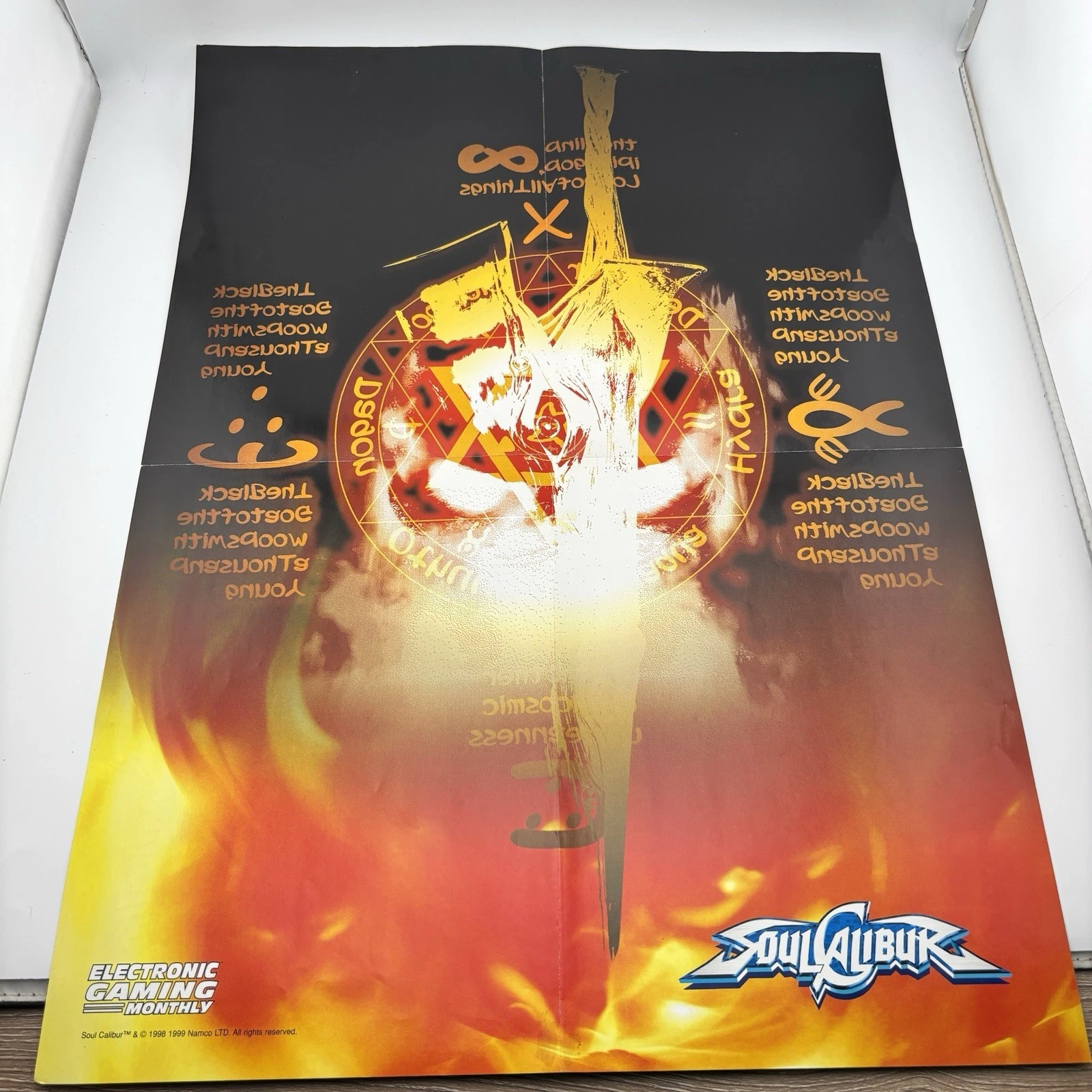 Vintage Double Sided EGM Namco “Soul Calibur” 20x15 Retro Video Game Poster - product detail image 5