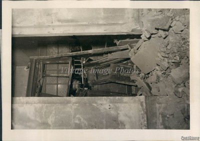1931 Mexico City Office Garage Earthquake Aftermath Wirephoto Vintage 5x7