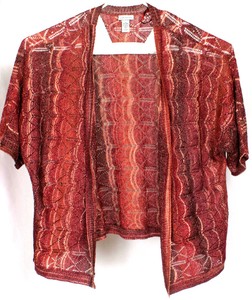 short sleeve plus size red sweater
